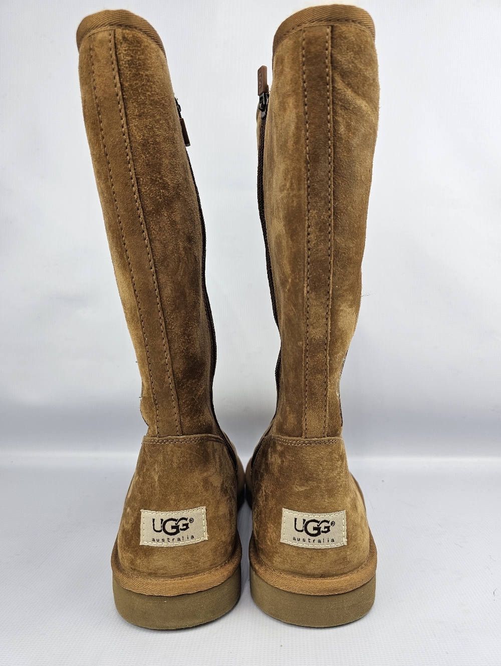 UGG Australia Women's Chestnut Sunset Floral Embroidered Zipper Suede Boots 7 - Picture 4 of 9